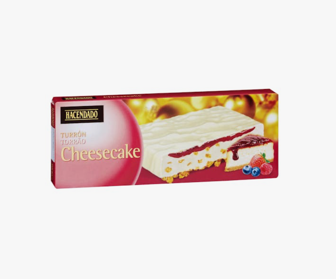 Turrons ar siera kūkas garšu Hacendado