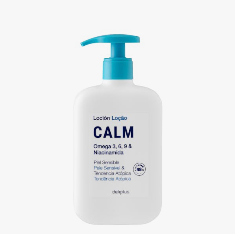 Calm Deliplus ķermeņa losjons ar Omega 3, 6, 9 un niacinamīdu — noteiktai un atopiskai ādai