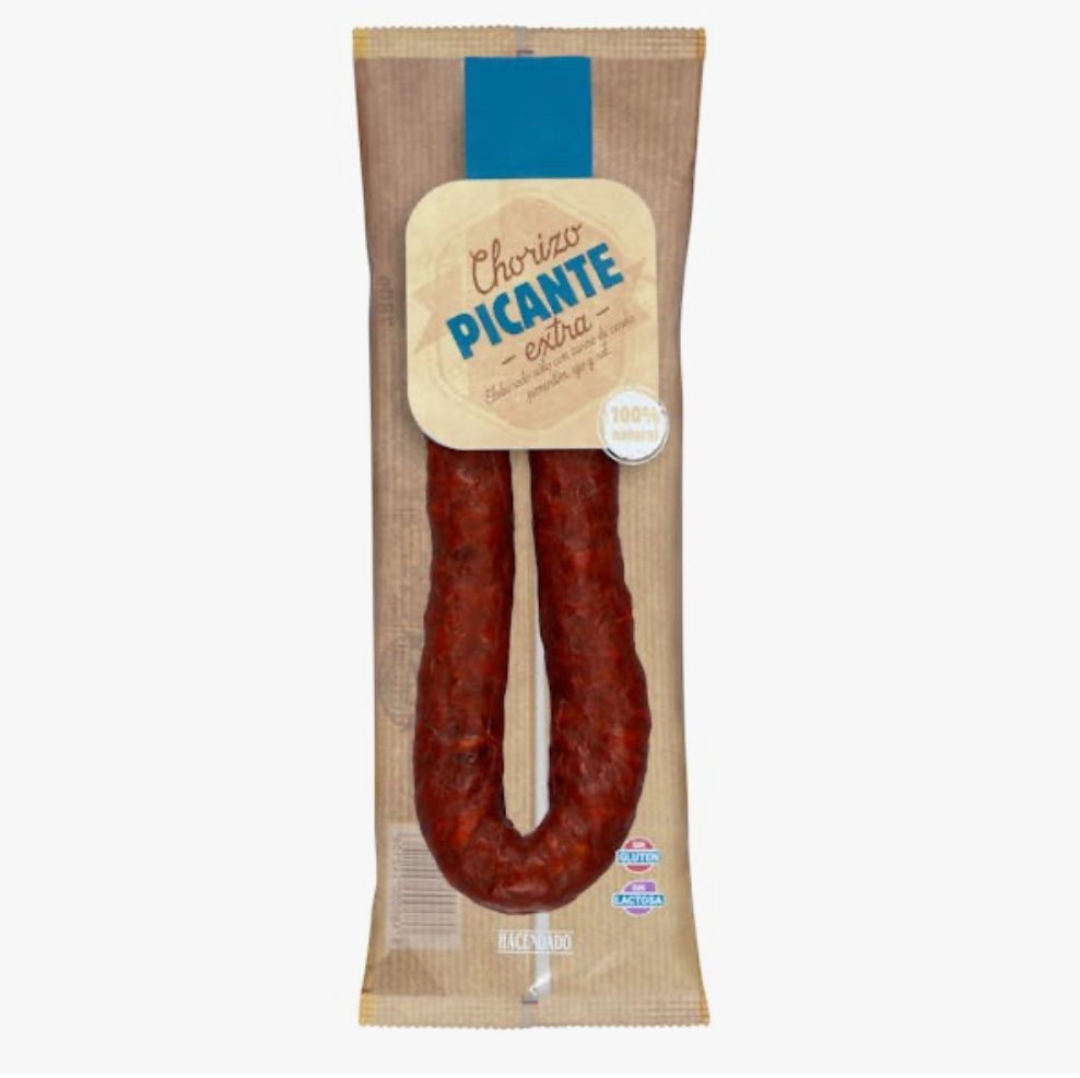 Chorizo picante extra Hacendado, 280g.