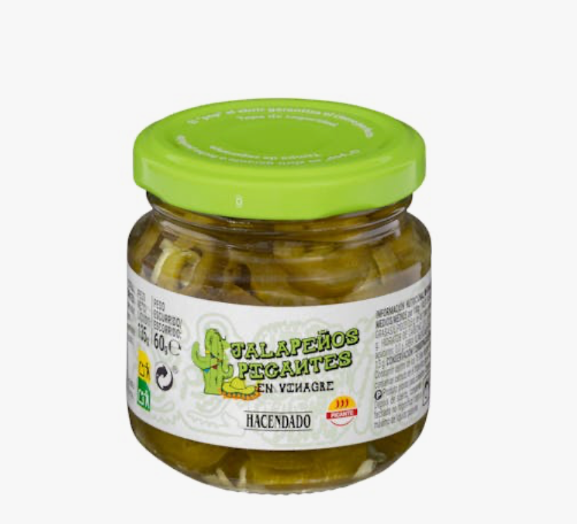 Marinēti pikantie halapenjo pipari Hacendado, 135g.